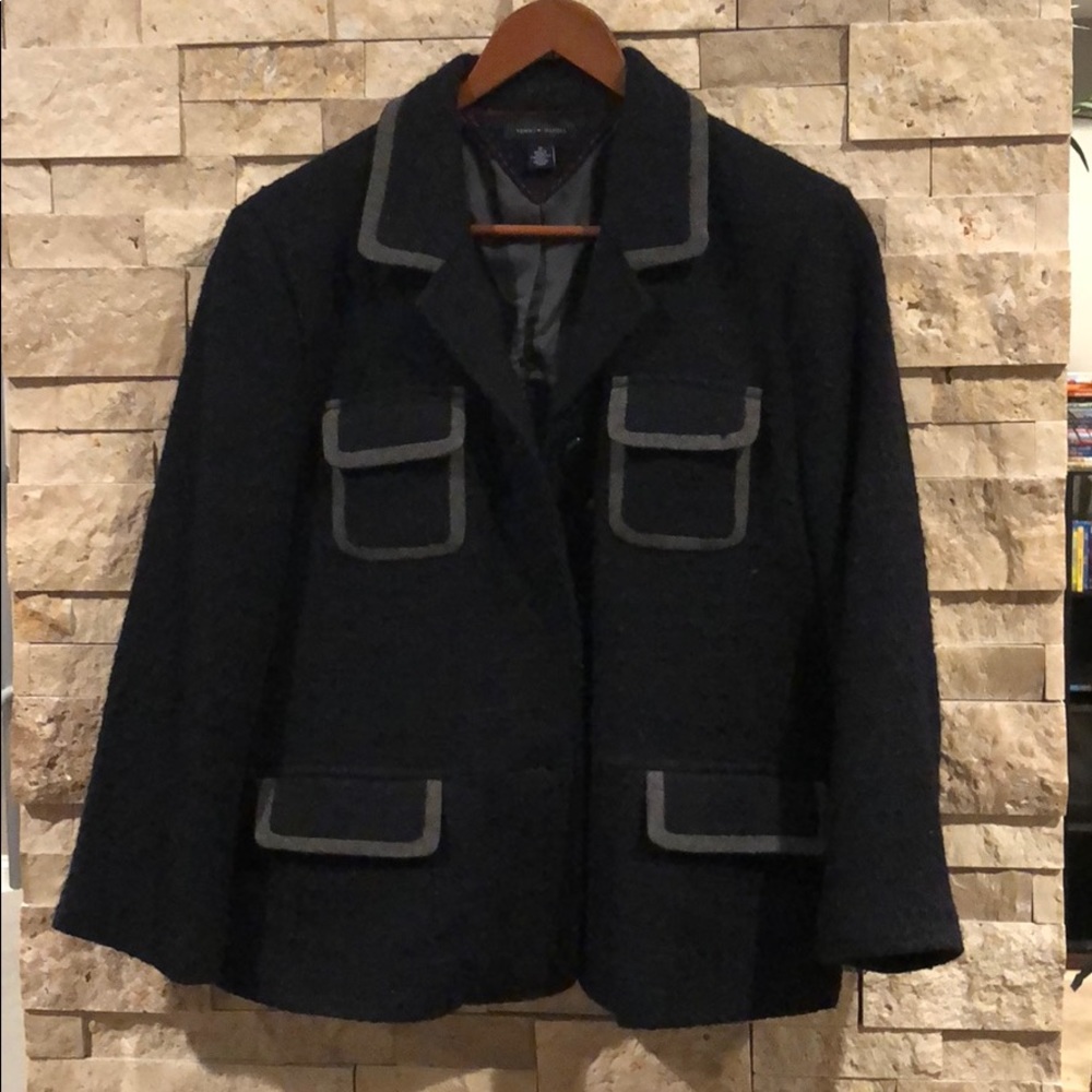 Tommy Hilfiger blazer navy and grey medium